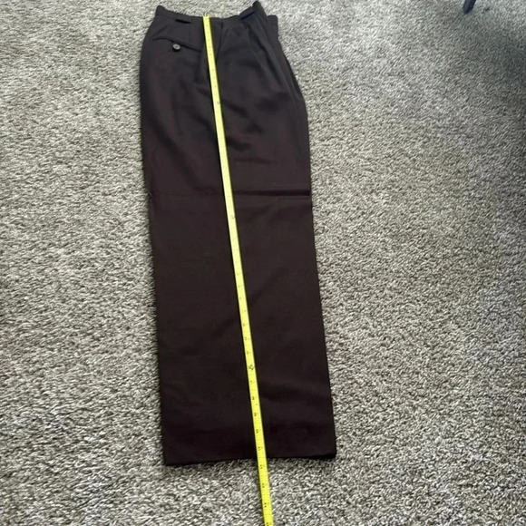 Anne Klein high wasted chocolate wool trousers - Picture 7 of 9